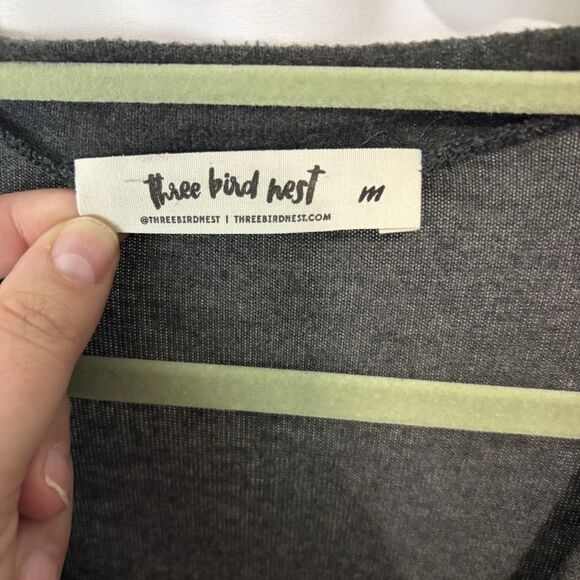 Three Bird Nest Womens Med The Perfect Long Sleeve Harem Jumpsuit Dark Gray Cozy - Picture 6 of 11